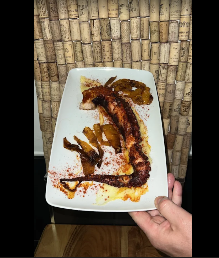 Pulpo a la brasa con parmentier